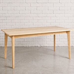 Loft Living Rectangular Table in Ash Wood 1.6m Cotton White