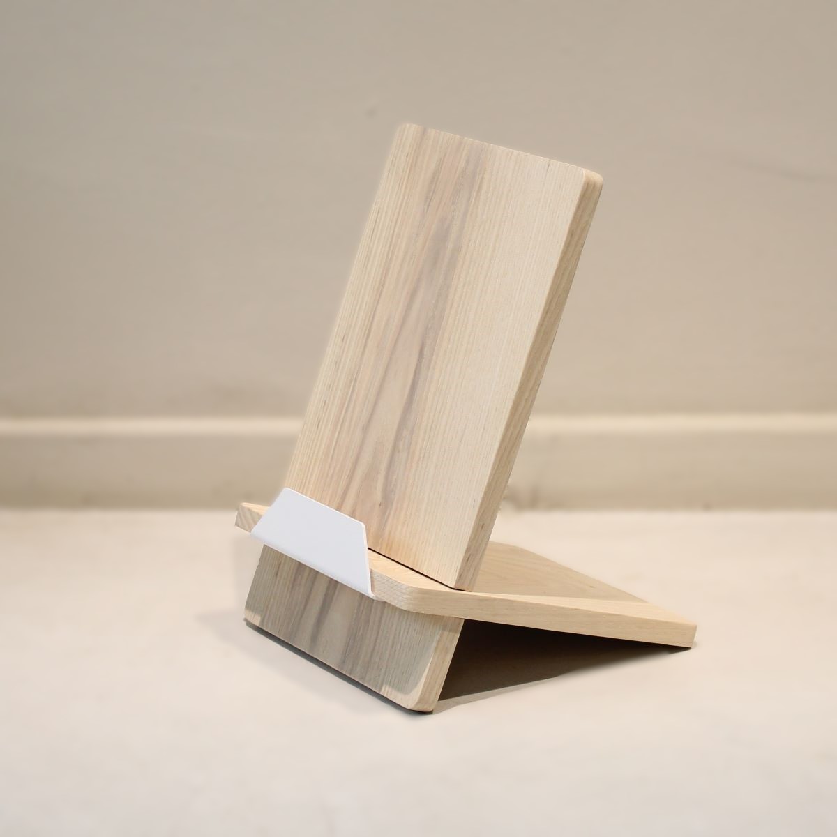 Studio Tablet or Book Stand Compact and Versatile for All Tablet Models in Cotton White Stain - Image 5