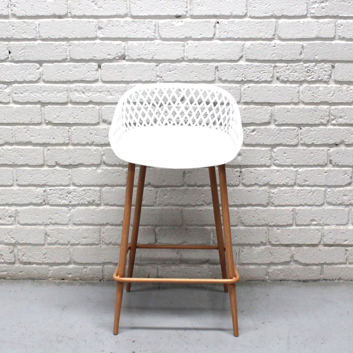 Loft Living Kurv Kitchen Stool 65cm Steel Frame and PP Seat White - Image 4