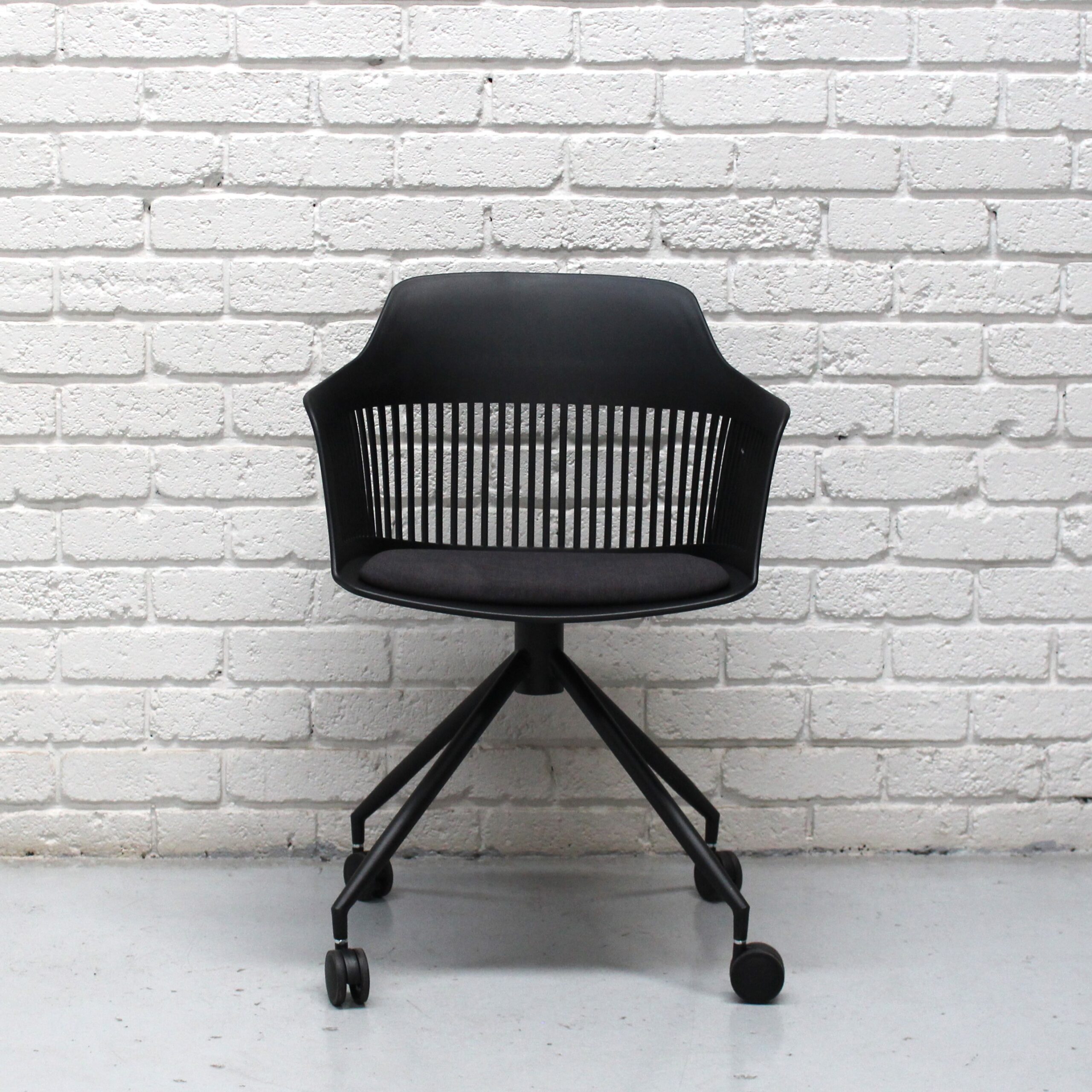 Loft Lyric Desk Chair Blk41 Frame and Upholstered Seat Black - Image 2
