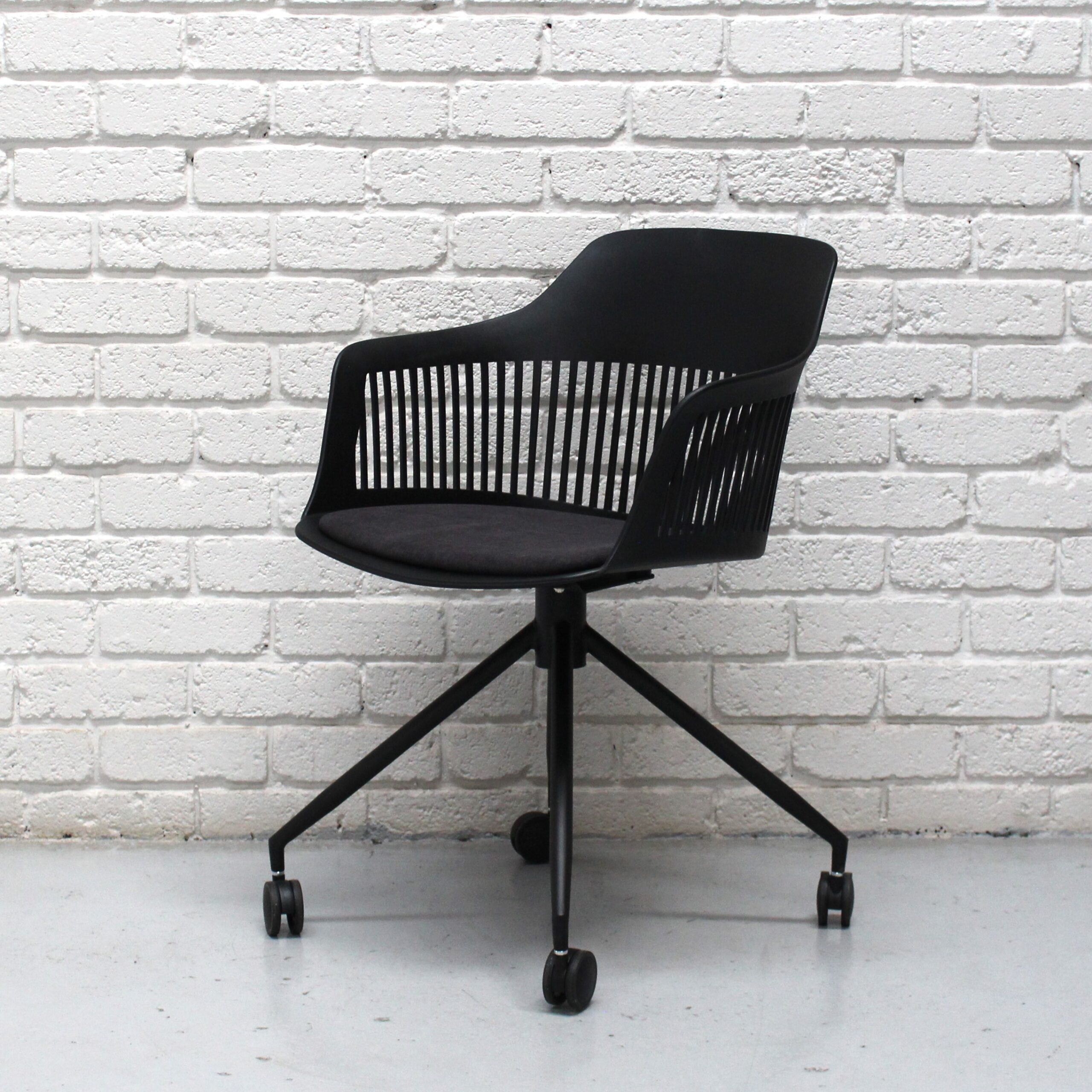Loft Lyric Desk Chair Blk41 Frame and Upholstered Seat Black