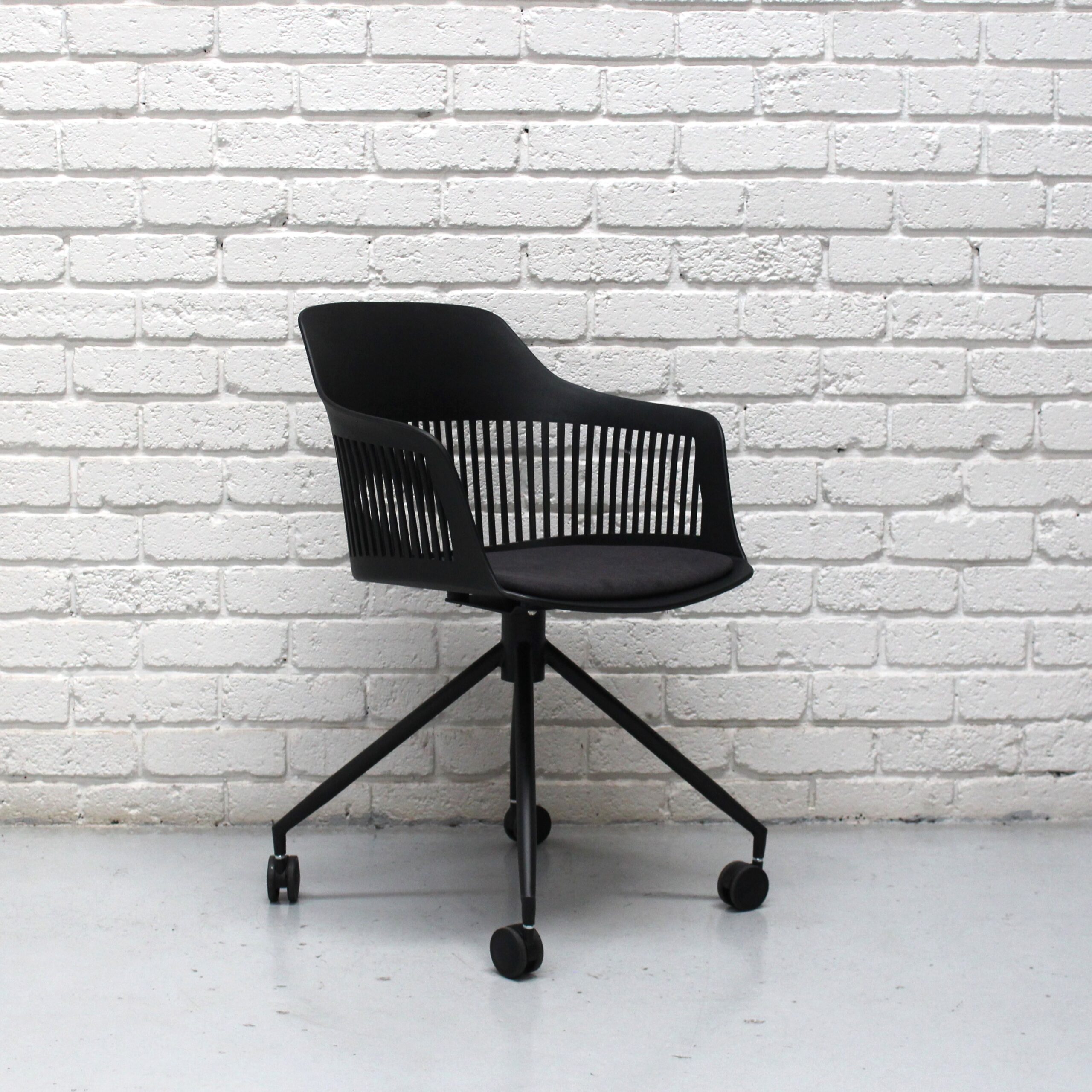 Loft Lyric Desk Chair Blk41 Frame and Upholstered Seat Black - Image 4
