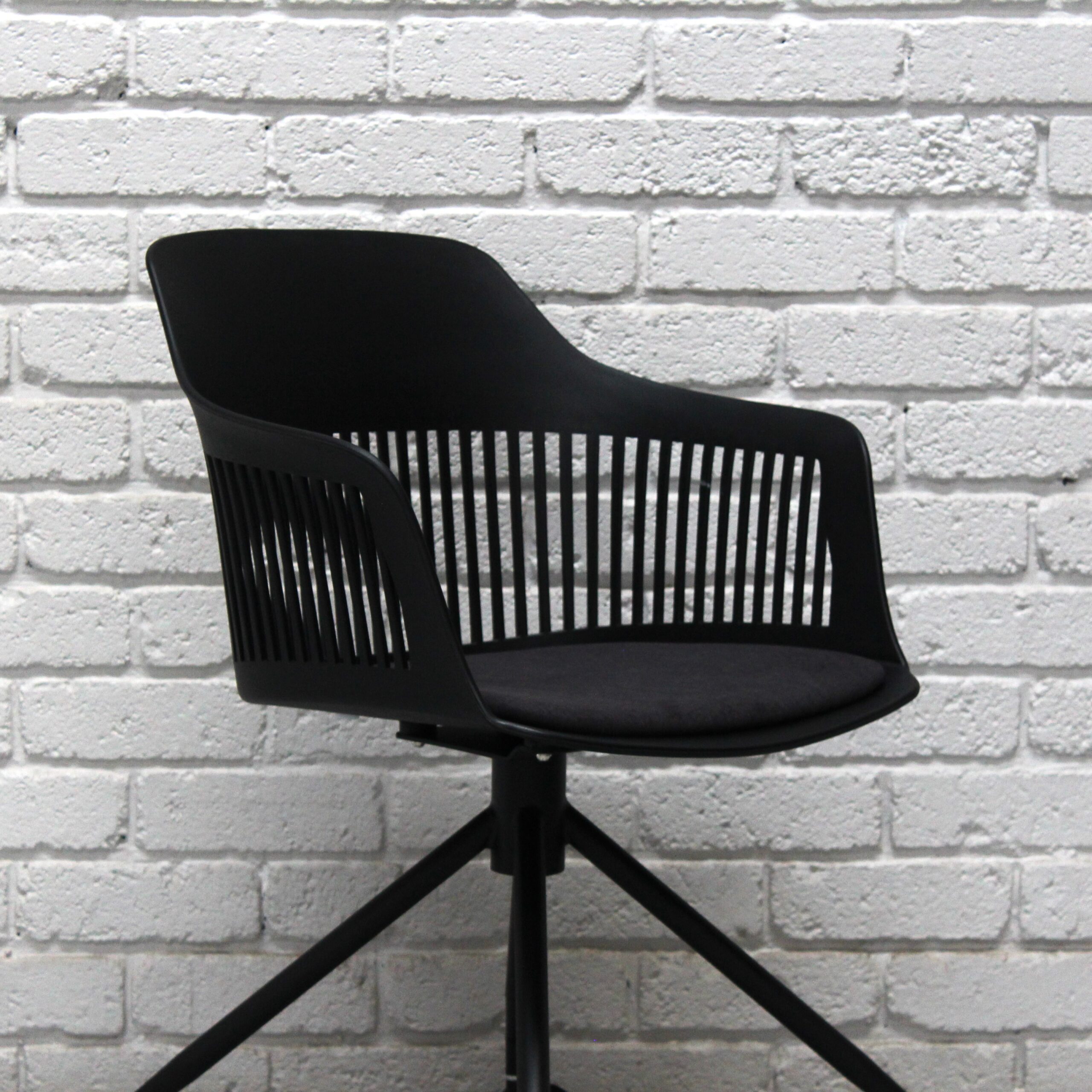 Loft Lyric Desk Chair Blk41 Frame and Upholstered Seat Black - Image 3