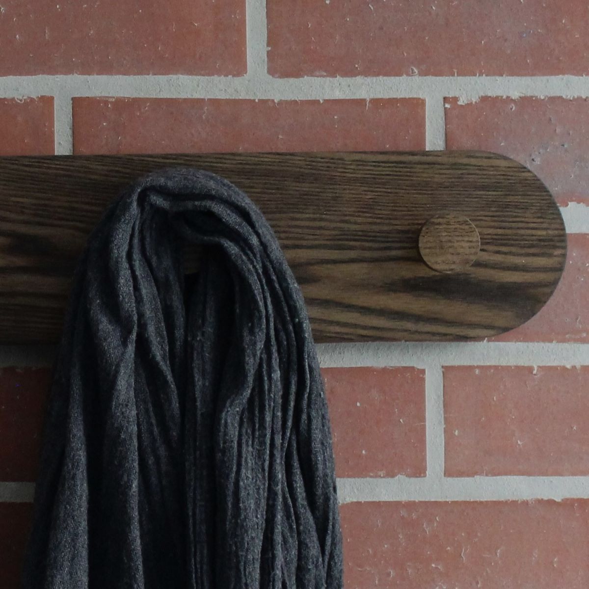 Studio Ash Wood 5 Coat Wall Rack in Coffee - Image 4