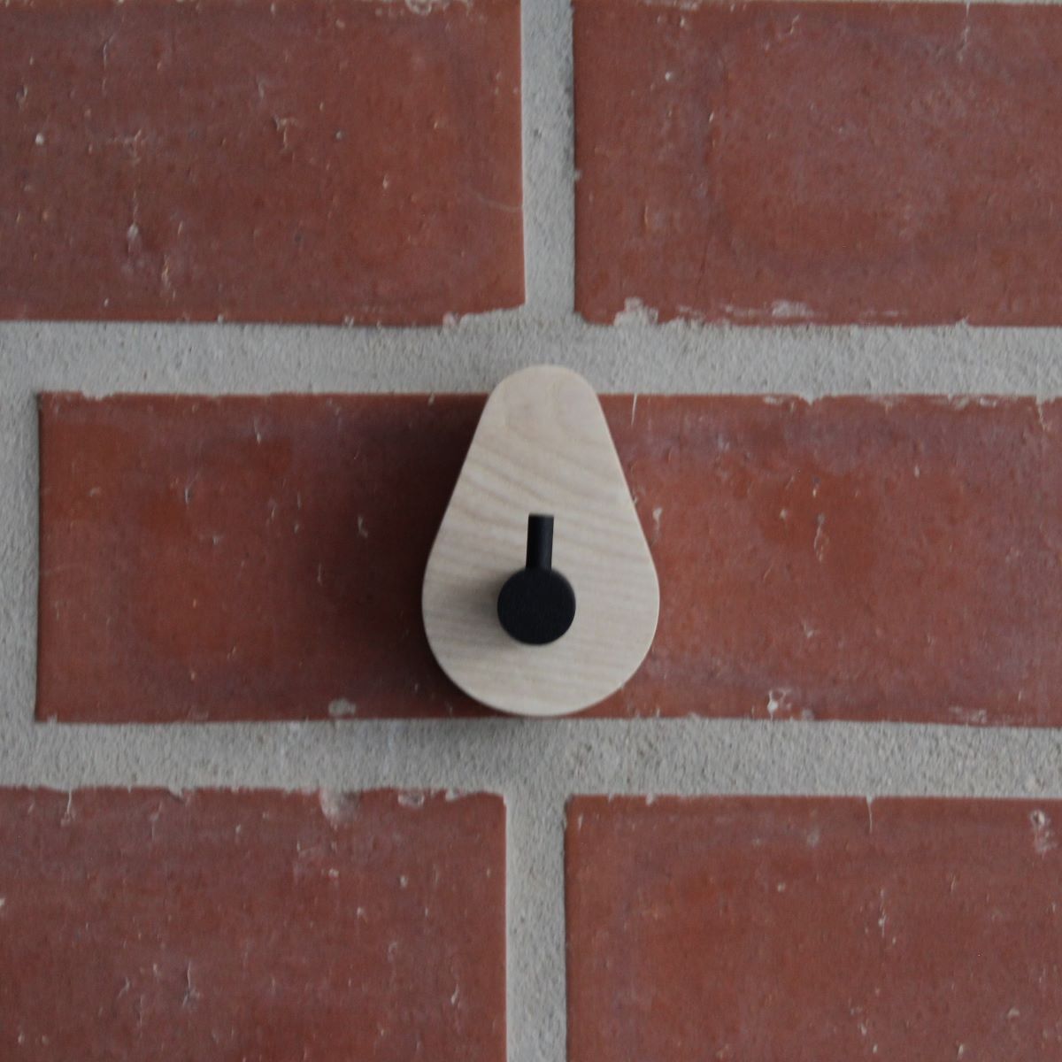 Studio Ash Wood Wall Hook Set of 2 in Cotton White and Black Steel - Image 4