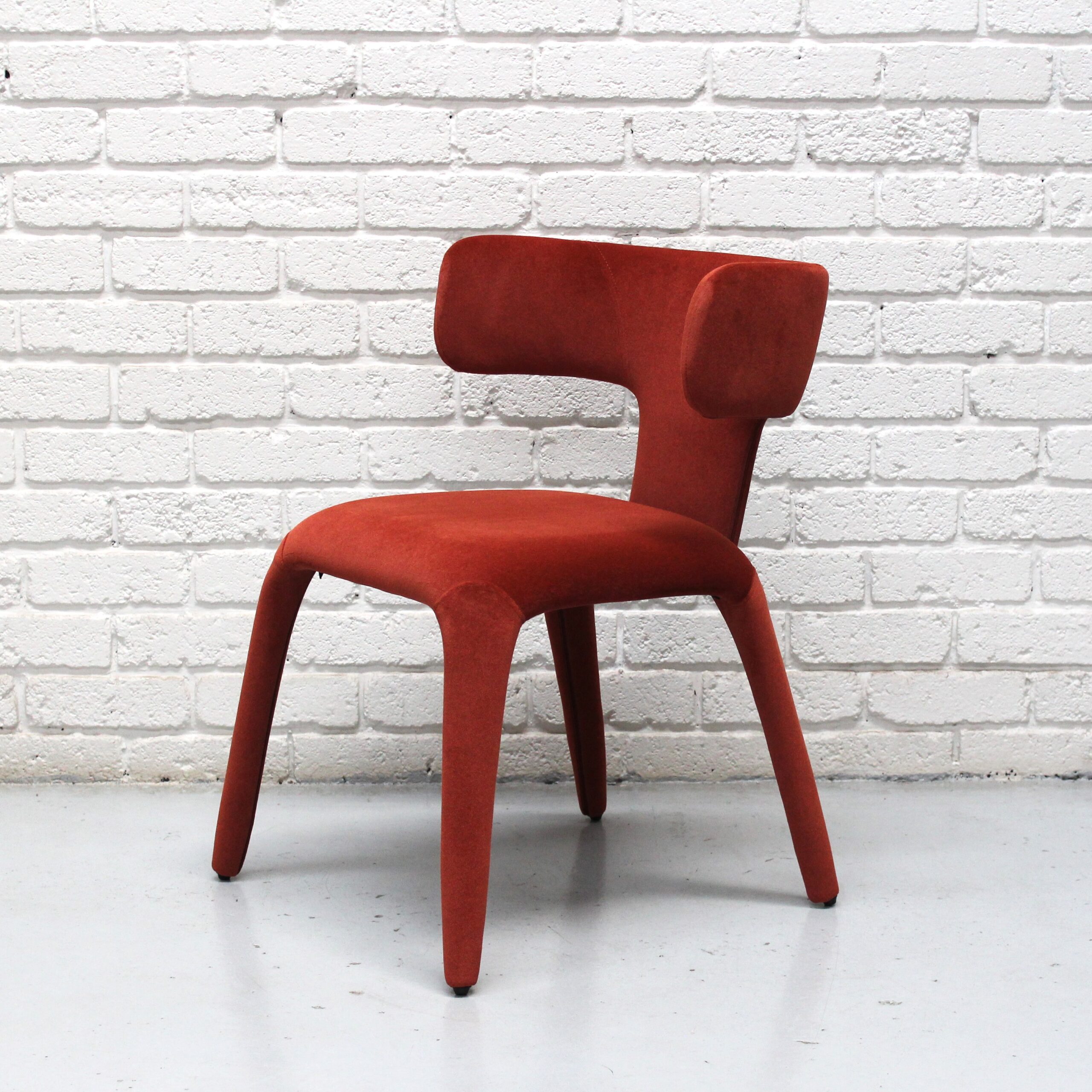 Studio Modern Taurus Dining Chair in Rust Mohair - Image 3