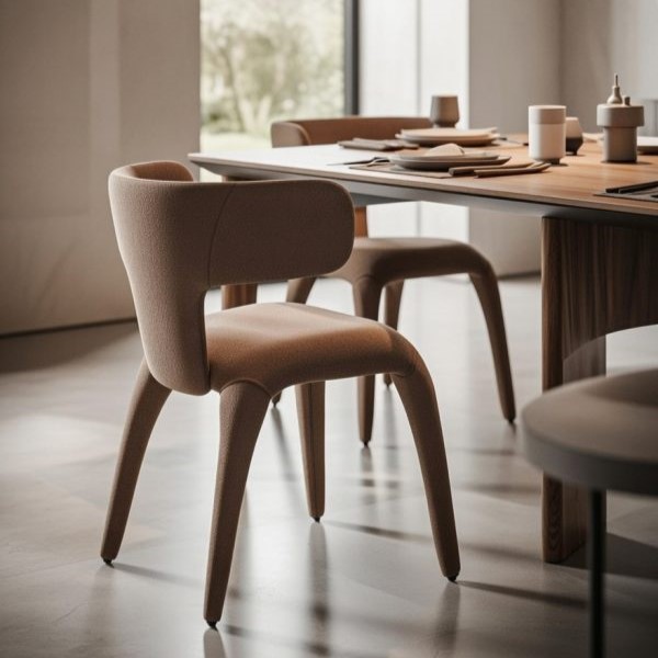 Studio Modern Taurus Dining Chair in Rust Mohair