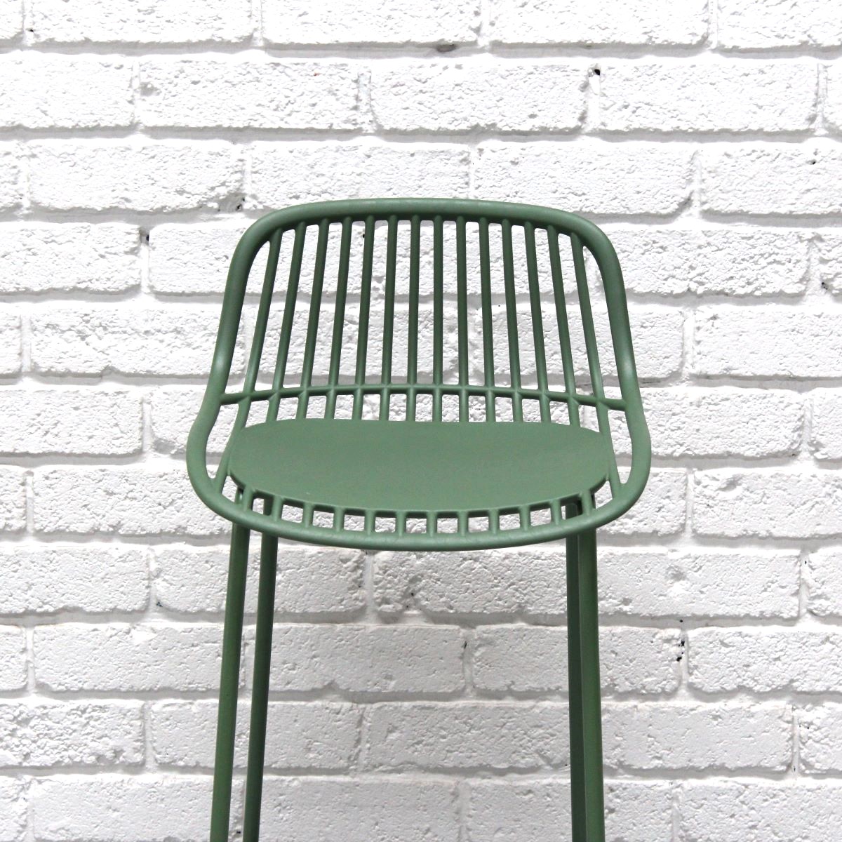 Urban Amanzi Bar Stool 75cm Mild Steel Sage Green - Image 4