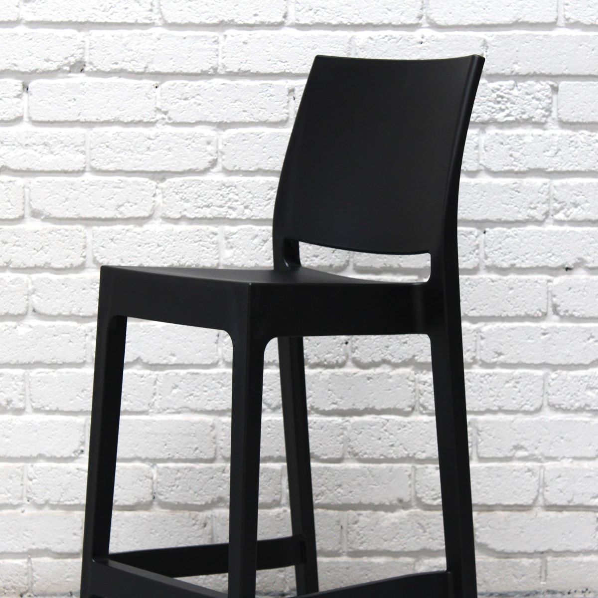 Studio Modern Maya Kitchen Stool 65cm in Black Polypropylene - Image 2