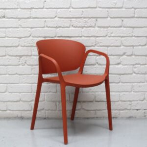 Studio Bent Dining Chair Brick Red