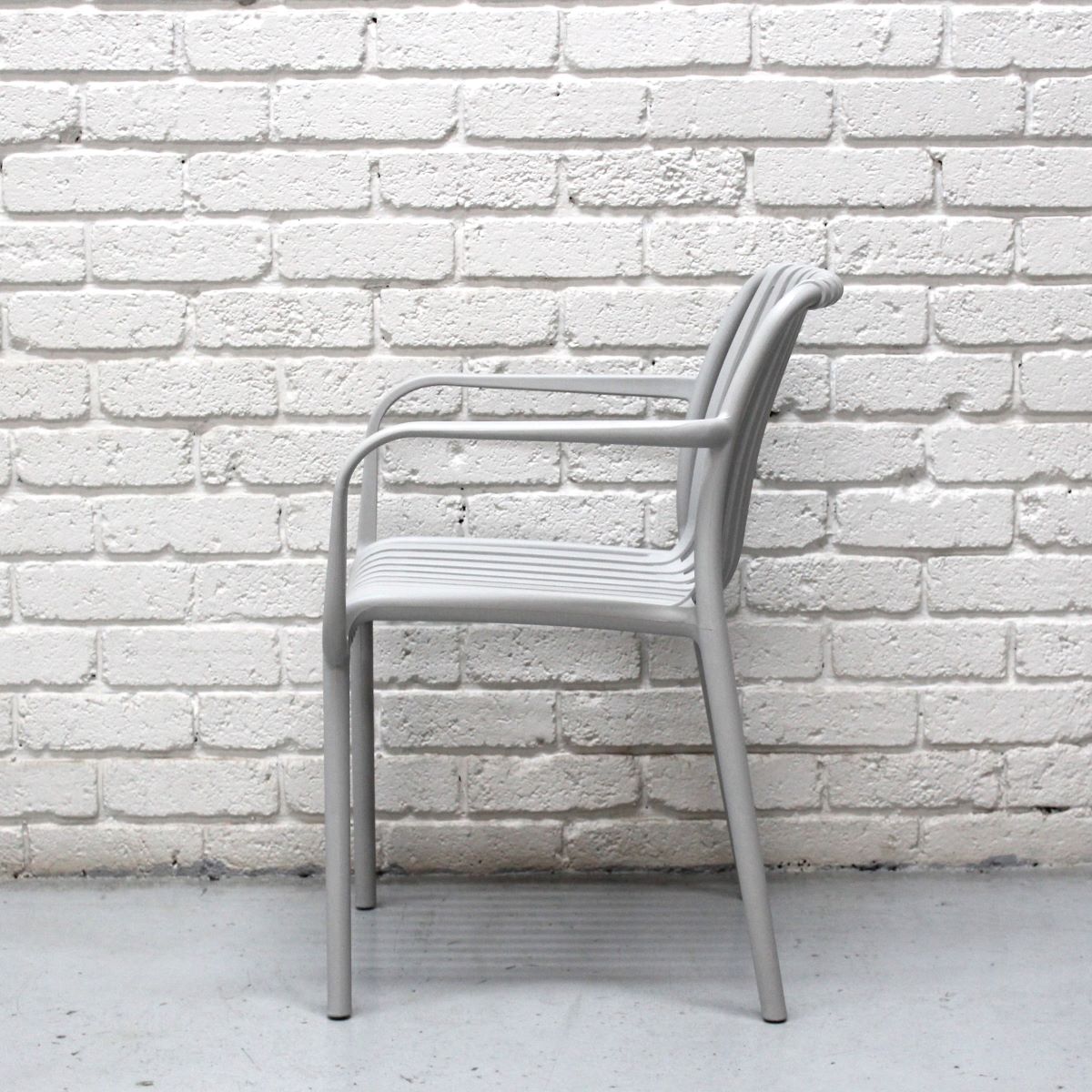 Apartment Indoor and Outdoor Dining Armchair Grey - Image 3