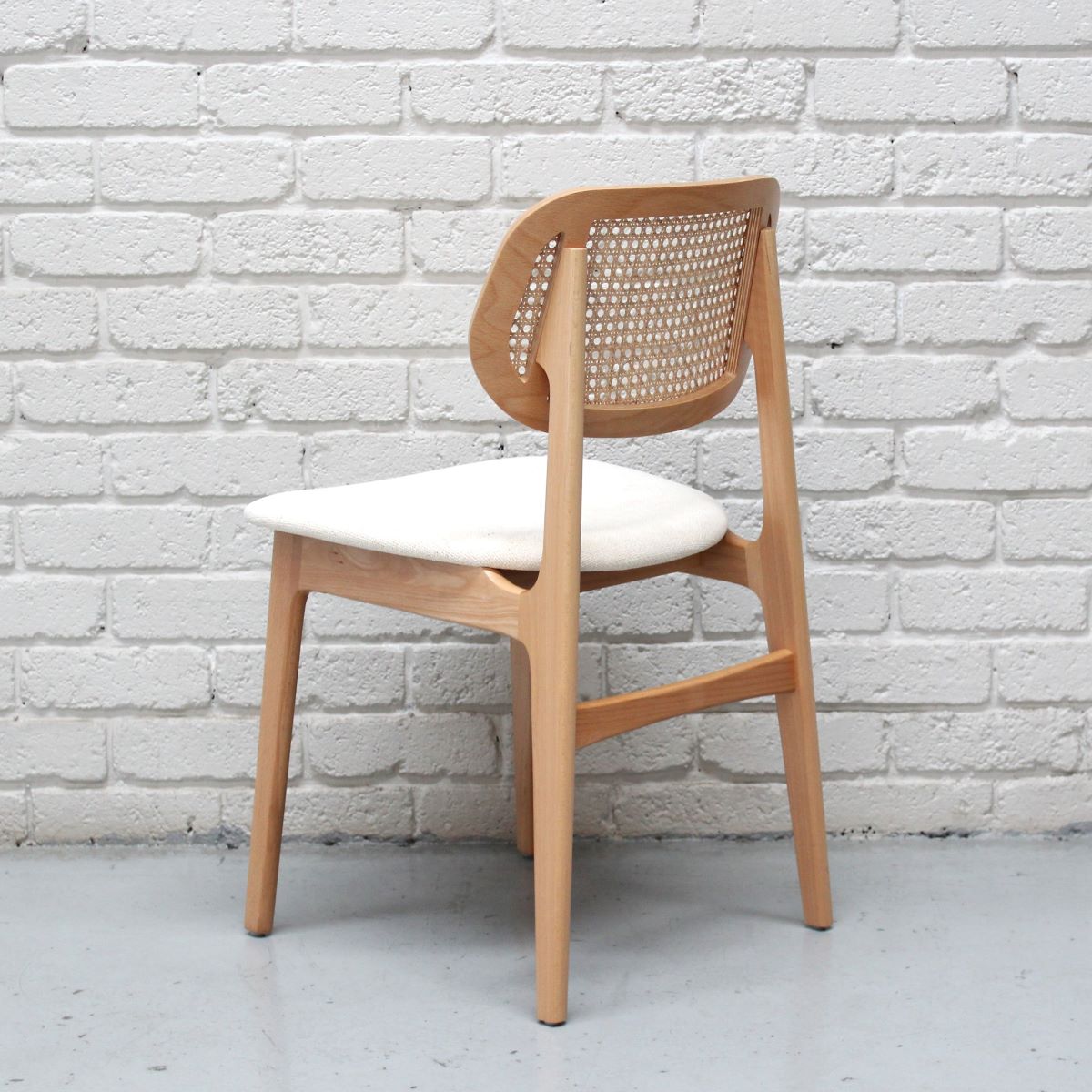 Loft Danish Dining Chair in Solid Blonde Beech Wood and Upholstered Seat - Image 2