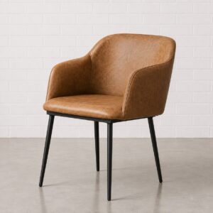 Studio Leather Dining Chair Tan