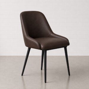 Studio Leather Dining Chair Walnut